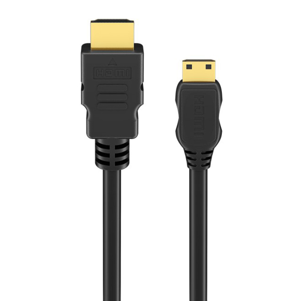 GOOBAY καλώδιο mini HDMI σε HDMI 74083 με Ethernet, 4K/60Hz, 18 Gbps, 2m, μαύρο