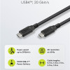 GOOBAY καλώδιο USB-C 74196, USB4, 100W, 20Gbps, 4K/60Hz, 1.5m, μαύρο
