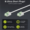 GOOBAY καλώδιο δικτύου 74359, CAT 8.1 U/FTP, ultra slim, copper, 40Gbps, 0.50m, λευκό