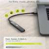 GOOBAY USB hub 74456, 4x θυρών, USB 3.2, 5Gbps, USB σύνδεση, γκρι
