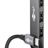 GOOBAY USB hub 74457, 4x θυρών, USB 3.2, 5Gbps, USB-C σύνδεση, γκρι