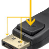 GOOBAY καλώδιο DisplayPort 74759, VESA Certified, 16K/60Hz, 80 Gbps, 1m, μαύρο