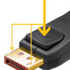 GOOBAY καλώδιο DisplayPort 74760, 16K/60Hz, 80 Gbps, 1m, μαύρο