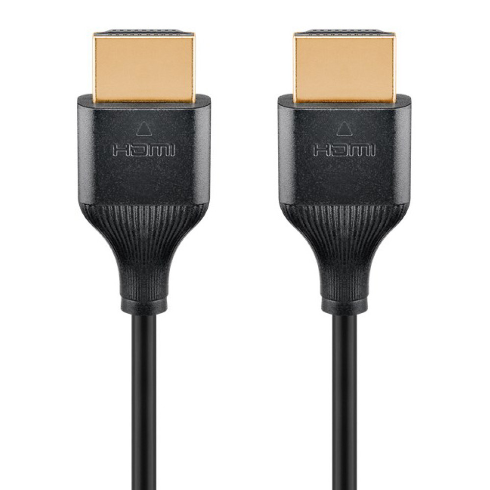 GOOBAY καλώδιο HDMI 75294 με Ethernet, slim, 4K/60Hz, 18 Gbps, 2m, μαύρο