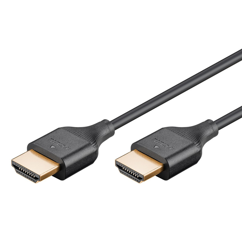 GOOBAY καλώδιο HDMI 75295 με Ethernet, slim, 4K/60Hz, 18 Gbps, 3m, μαύρο