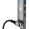 GOOBAY USB hub 76563, 4x θυρών, USB 3.2, 5Gbps, USB-C σύνδεση, γκρι