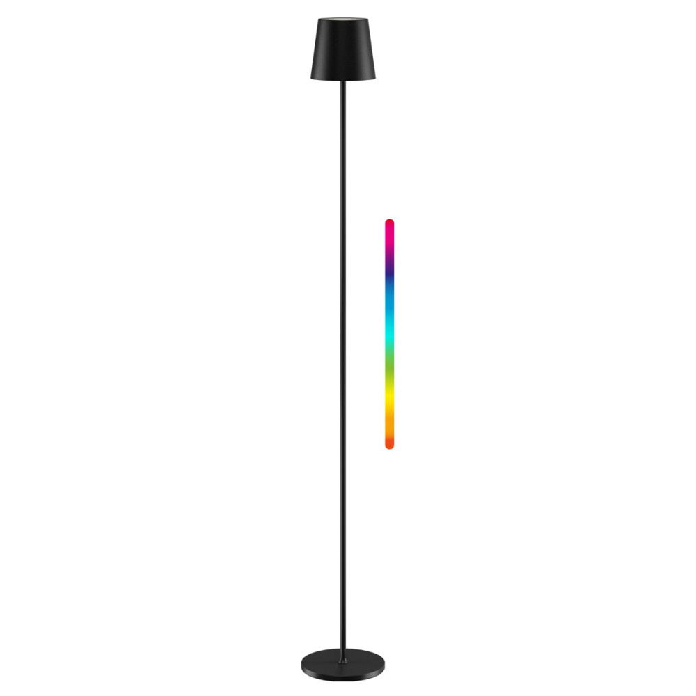 GOOBAY επιτραπέζιο φωτιστικό 76573, RGBW, dimmable, επαναφορτιζόμενο, έως 122.3cm ύψος, μαύρο