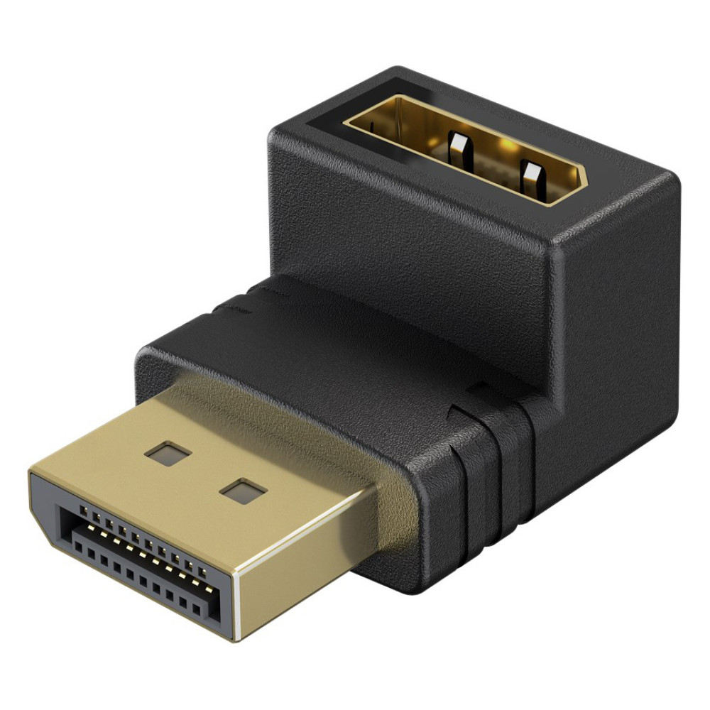 GOOBAY αντάπτορας DisplayPort 77129, 8K/144Hz, γωνιακός, μαύρος