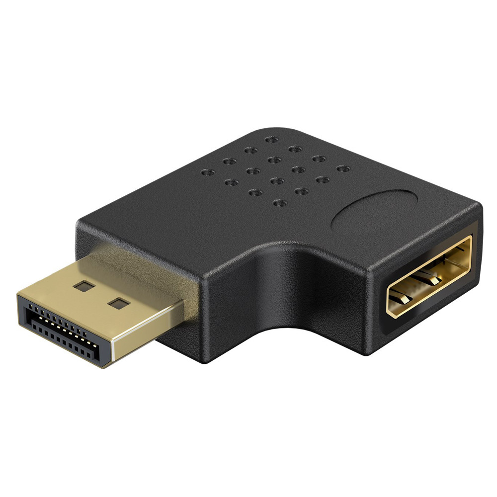 GOOBAY αντάπτορας DisplayPort 77132, 8K/144Hz, γωνιακός, μαύρος