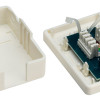 GOOBAY επιτοίχια πρίζα δικτύου 77632, 1 θύρα RJ45, CAT 6 UTP, λευκή