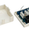 GOOBAY επιτοίχια πρίζα δικτύου 77633, 2 θύρες RJ45, CAT 6 UTP, λευκή