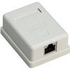 GOOBAY επιτοίχια πρίζα δικτύου 77634, 1 θύρα RJ45, CAT 6 STP, λευκή