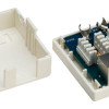 GOOBAY επιτοίχια πρίζα δικτύου 77635, 2 θύρες RJ45, CAT 6 STP, λευκή