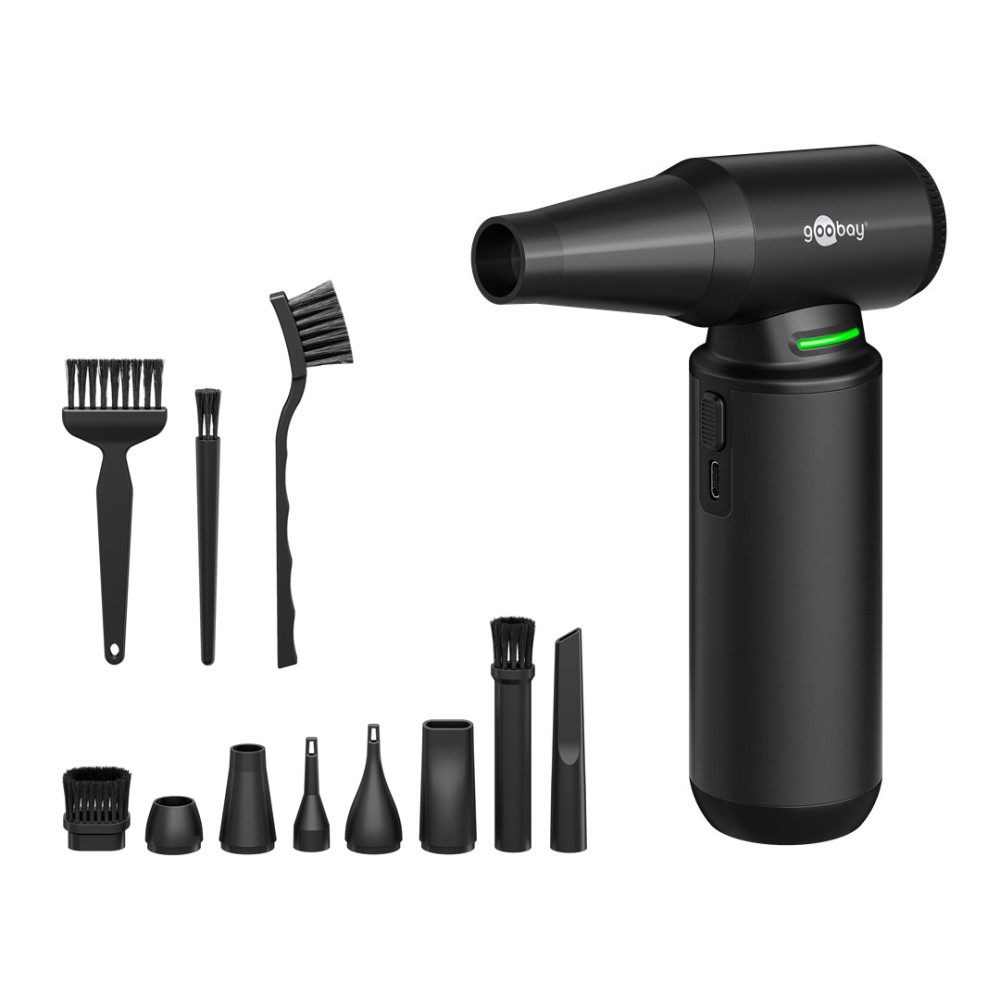 GOOBAY ηλεκτρικό air duster 77831 με φακό, 180W, 6000mAh, μαύρο
