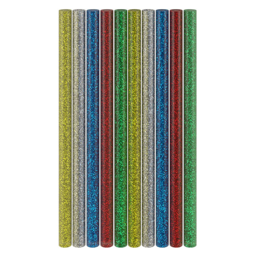 GOOBAY ράβδοι σιλικόνης 77855, Φ11mm x 200mm, glitter διάφορα χρώματα, 10τμχ