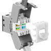 GOOBAY Keystone module RJ45 77943, CAT 6A STP, slim, toolfree, ασημί/μαύρο