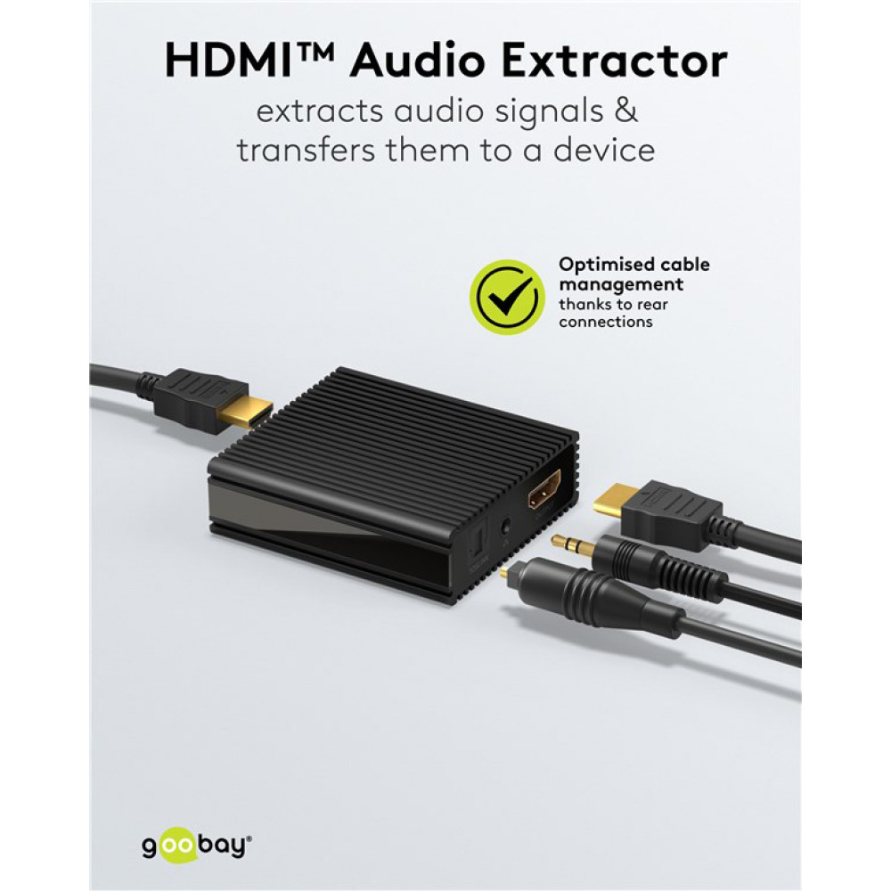 GOOBAY HDMI audio extractor 79138, 4K/30Hz, μαύρο