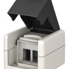 GOOBAY κυτίο για 2x Keystone modules 79169, εξωτερικού χώρου, IP44, λευκό/μαύρο