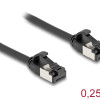 DELOCK καλώδιο δικτύου 80181, CAT 8.1 U/FTP, 40Gbps, εύκαμπτο, 0.25m, μαύρο
