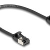 DELOCK καλώδιο δικτύου 80181, CAT 8.1 U/FTP, 40Gbps, εύκαμπτο, 0.25m, μαύρο