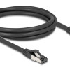 DELOCK καλώδιο δικτύου 80572, CAT 8.1 S/FTP, copper, 2000MHz, 2m, μαύρο