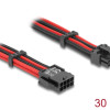 DELOCK καλώδιο 8 pin σε 6+2 pin PCIe 80975 με υφασμάτινη επένδυση, 30cm
