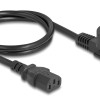 DELOCK καλώδιο τροφοδοσίας 81298, 3x 1.00mm², 1m, μαύρο
