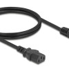 DELOCK καλώδιο τροφοδοσίας 81299, 3x 0.75mm², 1m, μαύρο