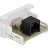 DELOCK module USB σε RJ45 Easy 45 81344, 22.5x45mm, λευκό