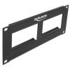 DELOCK patch panel Easy 45 81379, 10", 2U, 90.5x45.2mm x2, μαύρο