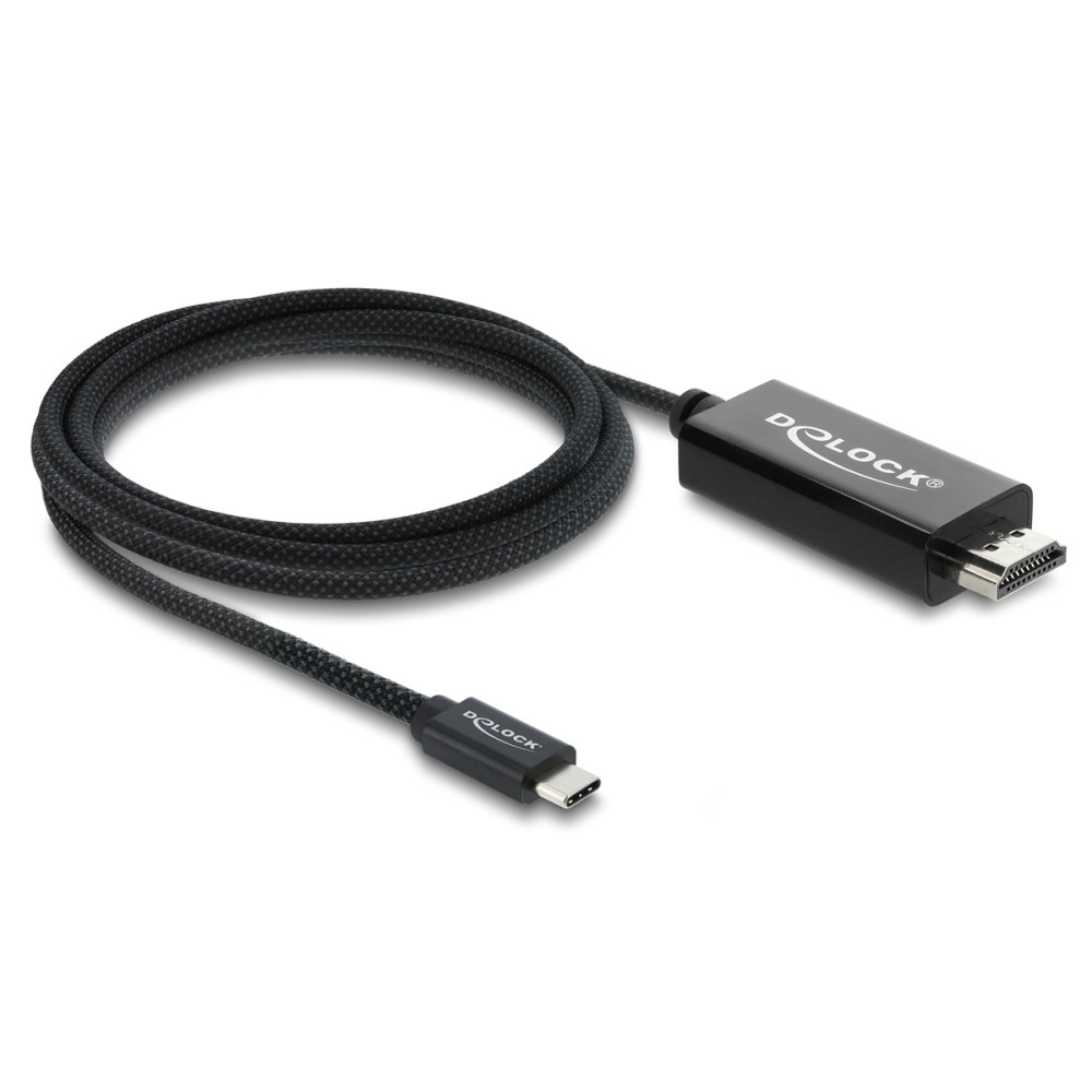 DELOCK καλώδιο USB-C σε HDMI 81704, 4K/60Hz, 2m, μαύρο