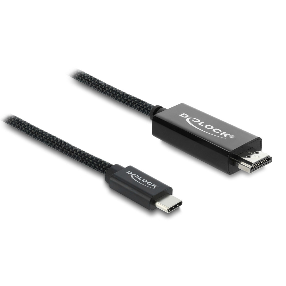 DELOCK καλώδιο USB-C σε HDMI 81704, 4K/60Hz, 2m, μαύρο