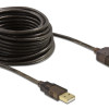 DELOCK καλώδιο USB 2.0 αρσενικό σε θηλυκό 82308, active, 5m, μαύρο