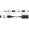 DELOCK καλώδιο USB 2.0 αρσενικό σε θηλυκό 82690, active, 20m, μαύρο