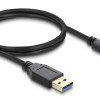 DELOCK καλώδιο USB-C σε USB 83870, 10Gbps, 1m, μαύρο