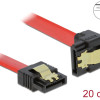 DELOCK καλώδιο SATA 83977, γωνιακό, 6Gb/s, 20cm, κόκκινο