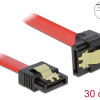 DELOCK καλώδιο SATA 83978, γωνιακό, 6Gb/s, 30cm, κόκκινο