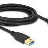 DELOCK καλώδιο USB-C σε USB 84006, 10Gbps, 3m, μαύρο
