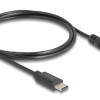 DELOCK καλώδιο USB-C σε DC 5.5 x 2.1mm 85397, 1m, μαύρο