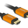 DELOCK καλώδιο HDMI 85726, 8K/60Hz, 48 Gbps, eARC, HDR, 0.50m, μαύρο