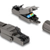 DELOCK βύσμα RJ45 CAT 8.1 STP 86514, tool-free, γκρι