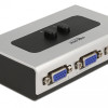 DELOCK VGA switch 87758, 2 σε 1, bidirectional, 1080p/60Hz, ασημί
