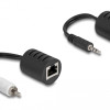 DELOCK audio extender 87859 3.5mm σε RCA, μέσω καλωδίου RJ45, έως 50m