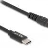 DELOCK καλώδιο τροφοδοσίας 87978, USB-C σε 5.5x2.5mm, 1.5m, μαύρο