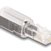 DELOCK βύσμα τηλεφώνου RJ10 88168, 360° περιστρεφόμενο, διάφανο-μαύρο