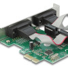 DELOCK κάρτα επέκτασης PCIe σε 2x RS-232 90007, 921.6Kbps