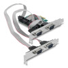 DELOCK κάρτα επέκτασης PCIe σε 4x RS-232 90410, 115.2Kbps