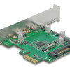 DELOCK κάρτα επέκτασης PCIe x1 σε 2x USB-C 90493, 5Gbps