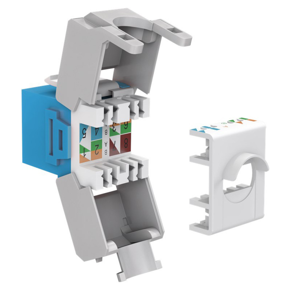 GOOBAY Keystone module RJ45 CAT 6A 90688, UTP, μπλε