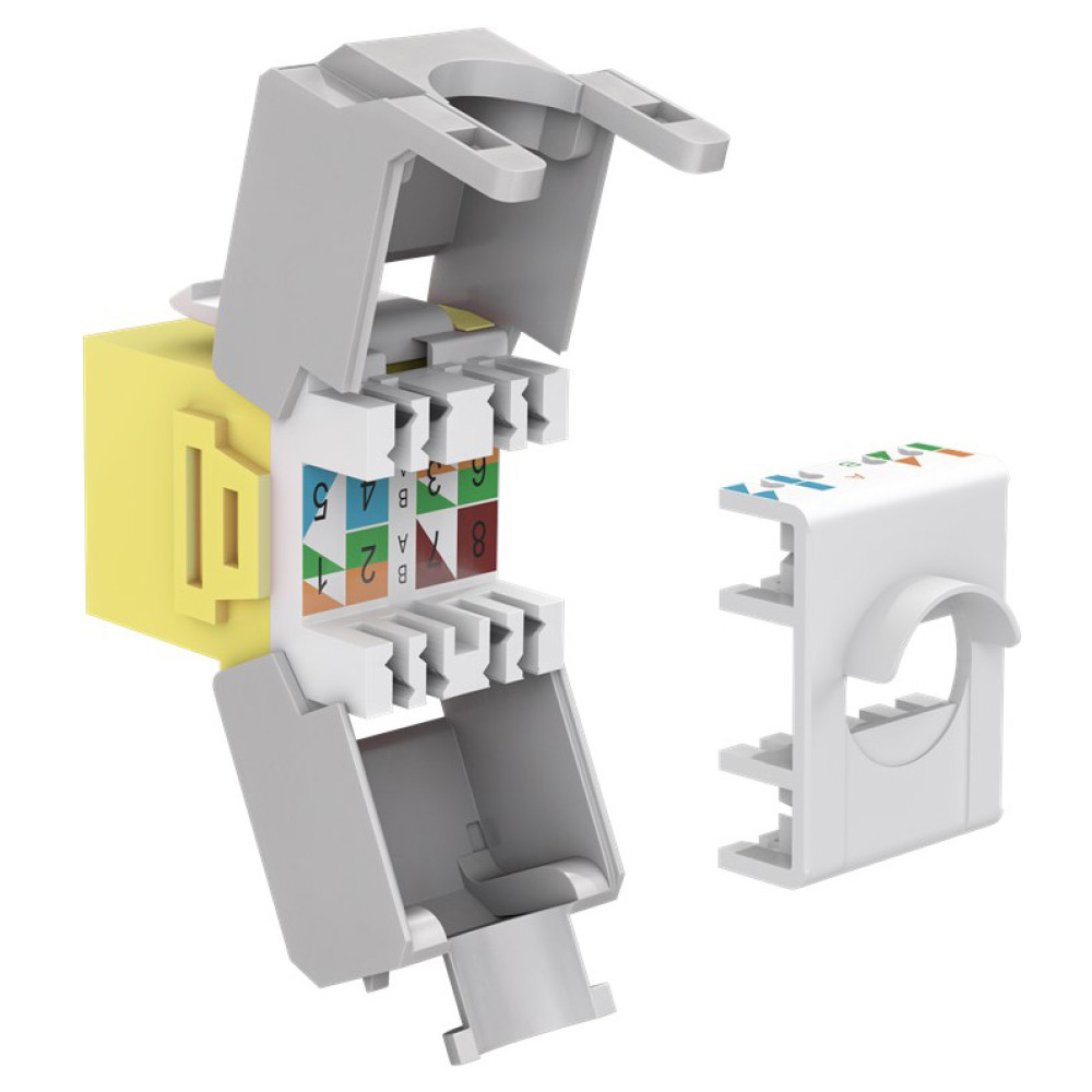 GOOBAY Keystone module RJ45 CAT 6A 90691, UTP, κίτρινο